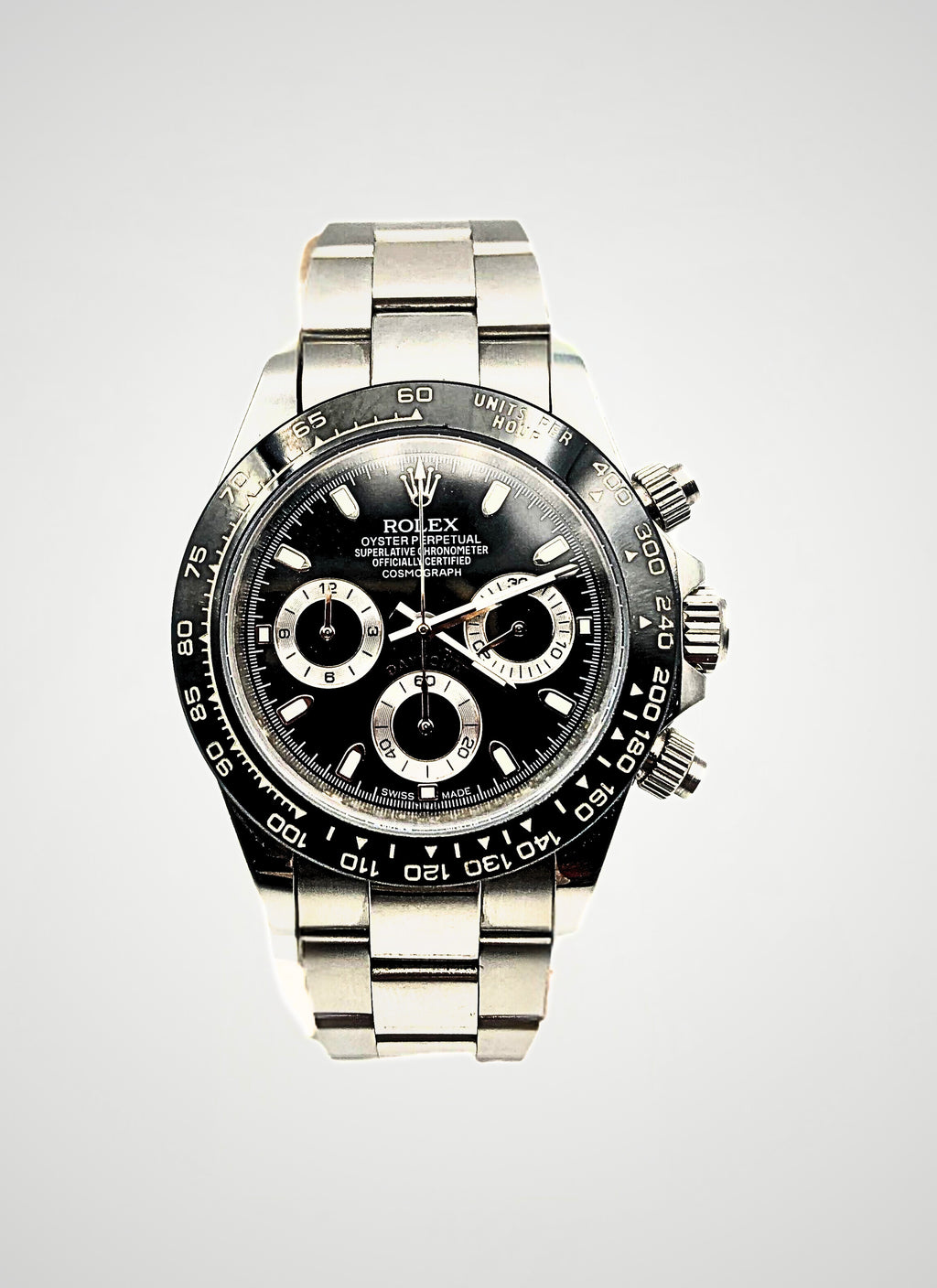 Elovris | Rolex Daytona Black Dial Chronograph – AAA+ Premium Replica | Élovris~ Same Like Original