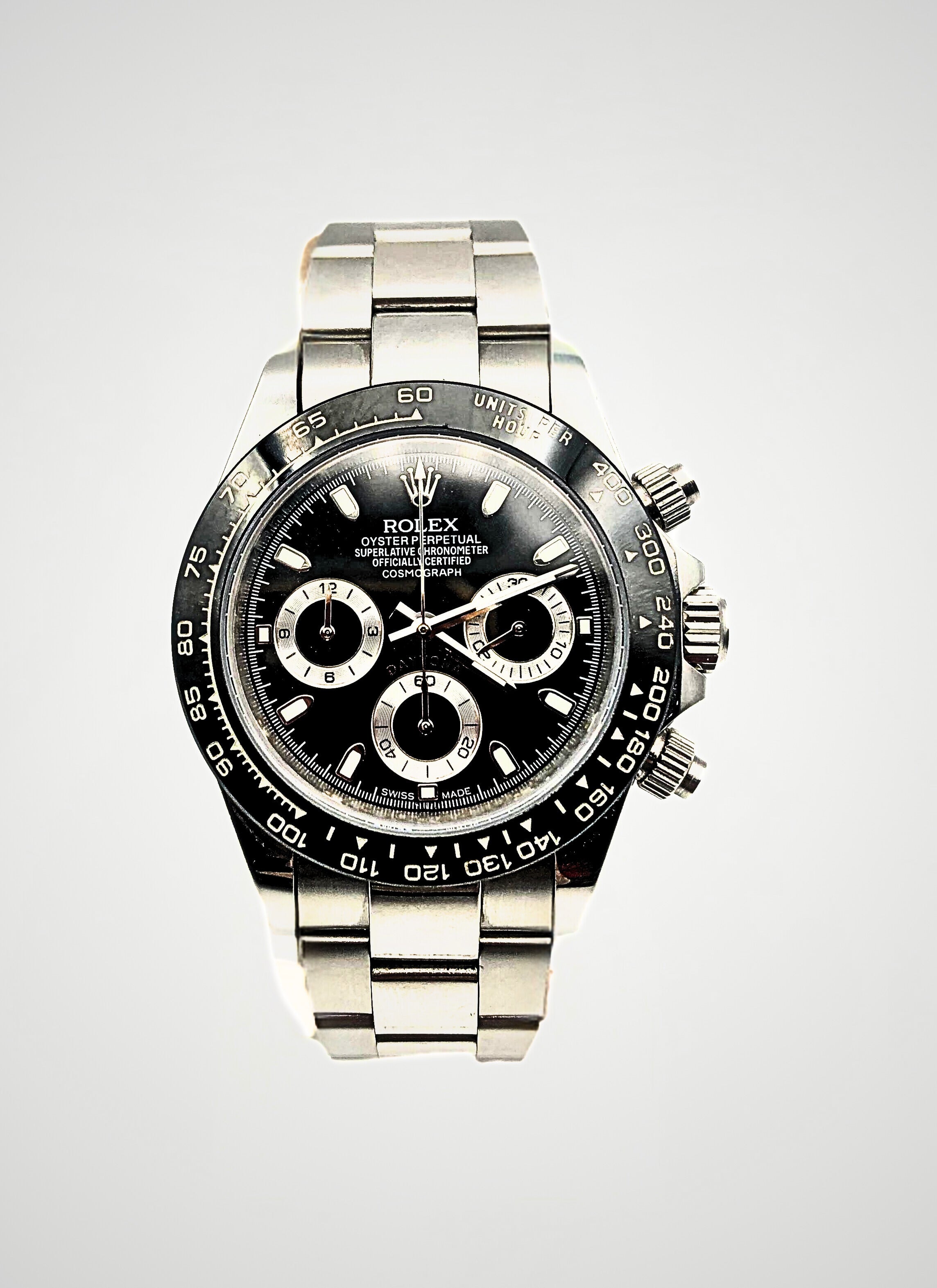 Elovris | Rolex Daytona Black Dial Chronograph – AAA+ Premium Replica | Élovris~ Same Like Original