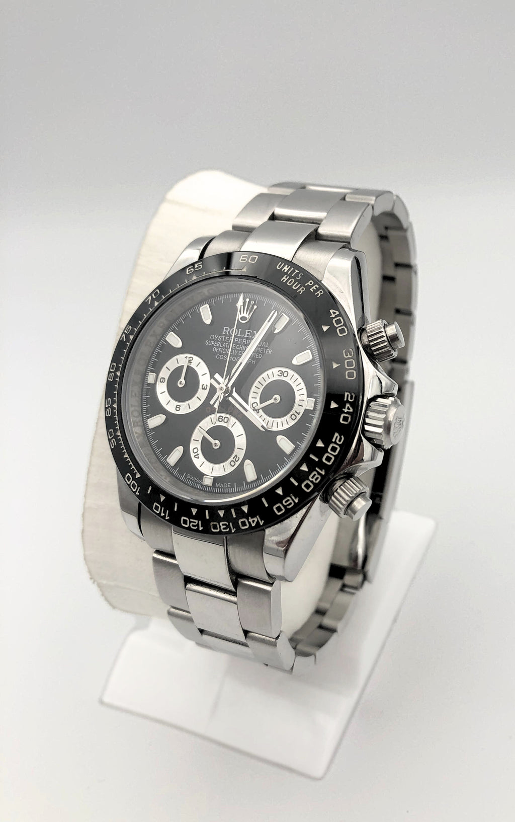 Elovris | Rolex Daytona Black Dial Chronograph – AAA+ Premium Replica | Élovris~ Same Like Original