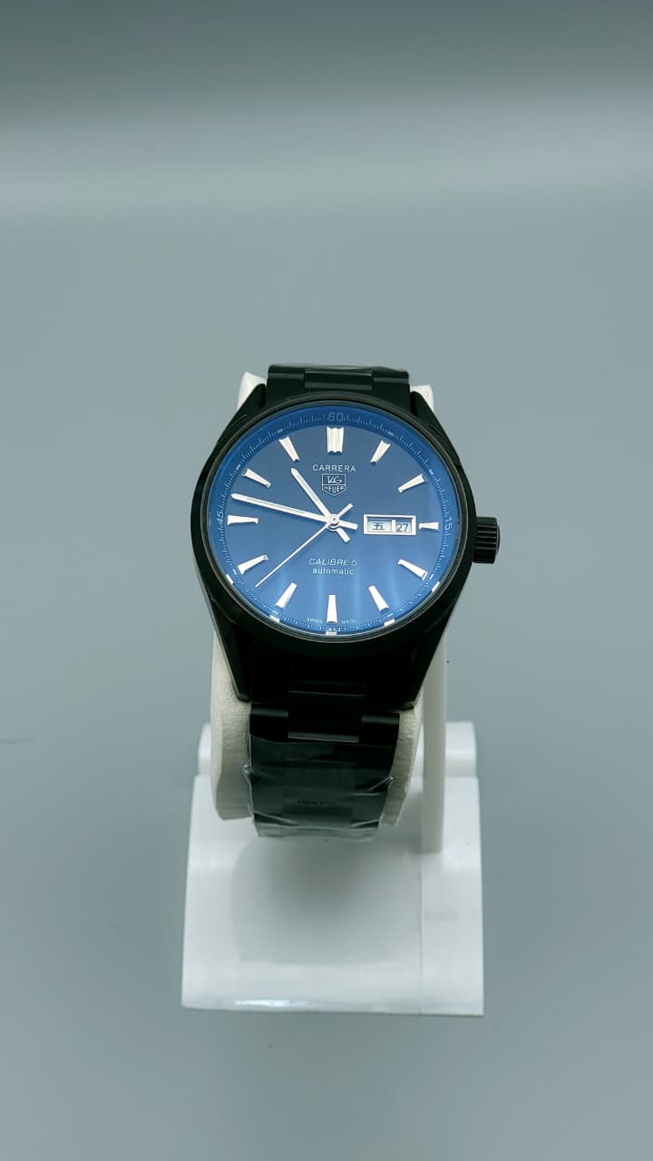 Elovris | Tag Heuer Carrera Black Dial & Presidential Strap – AAA+ Premium Replica | Modern Racing Elegance |  Élovris ~ Same liek original