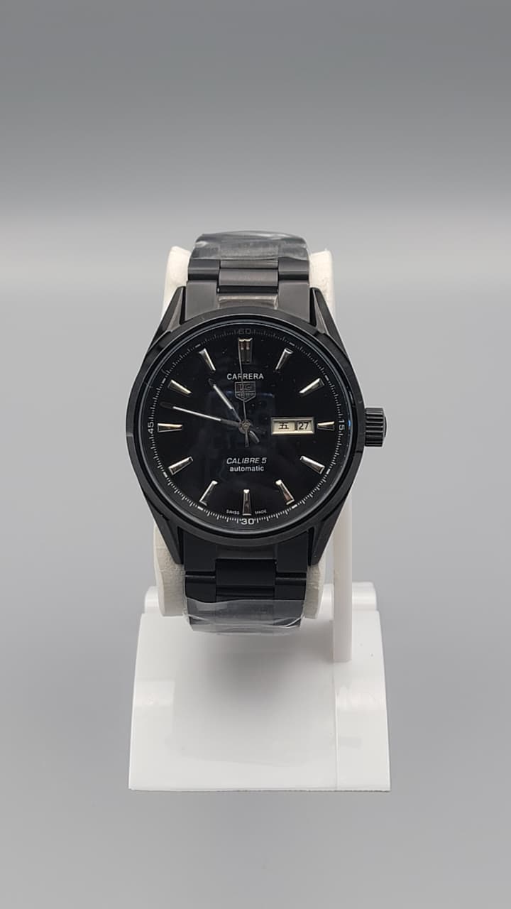 Elovris | Tag Heuer Carrera Black Dial & Presidential Strap – AAA+ Premium Replica | Modern Racing Elegance |  Élovris ~ Same liek original