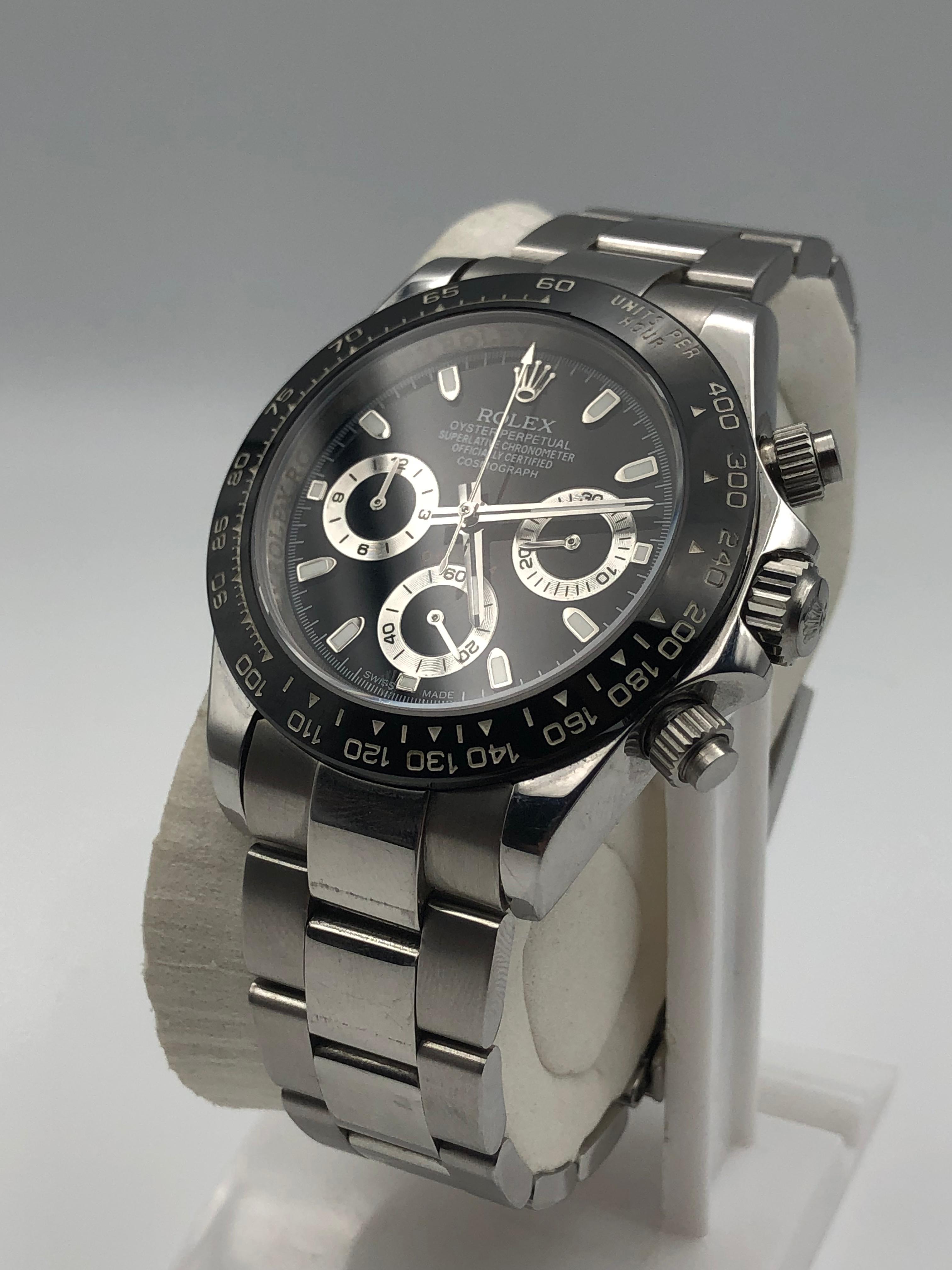 Elovris | Rolex Daytona Black Dial Chronograph – AAA+ Premium Replica | Élovris~ Same Like Original