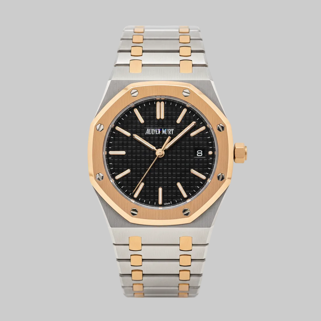 Elovris | Audemars Piguet Royal Oak Two-Tone Stainless Steel & Rose Gold – AAA+ Premium Replica | Timeless Icon of Luxury | Élovris