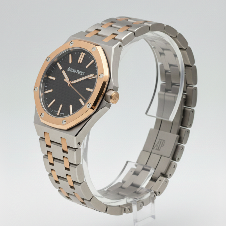 Elovris | Audemars Piguet Royal Oak Two-Tone Stainless Steel & Rose Gold – AAA+ Premium Replica | Timeless Icon of Luxury | Élovris