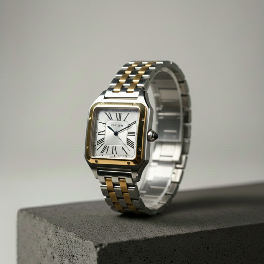Elovris | Cartier Panthère de Cartier Silver & Gold Quartz Watch – AAA+ Job-Lotted Italian Luxury Replica | Élovris Premium Collection