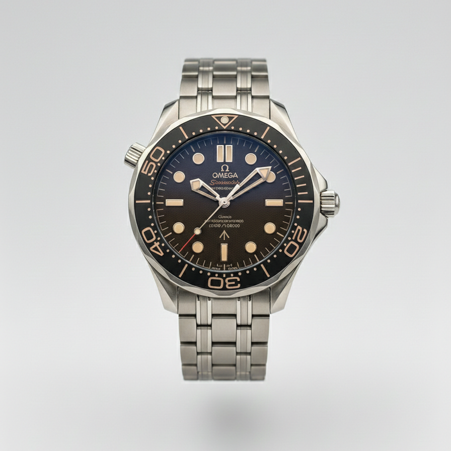 Elovris | Omega Seamaster Diver 300M 007 Edition Dusty Grey Dial – AAA+ Job-Lotted Italian Replica | Élovris Premium Collection