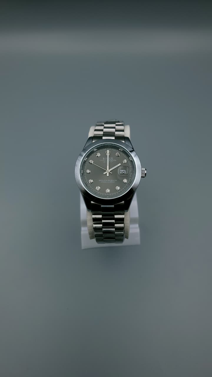 Elovris | Rolex Datejust 11-Stones Grey Dial Jubilee Quartz Replica – Premium Edition | Élovris
