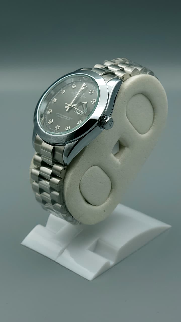 Elovris | Rolex Datejust 11-Stones Grey Dial Jubilee Quartz Replica – Premium Edition | Élovris