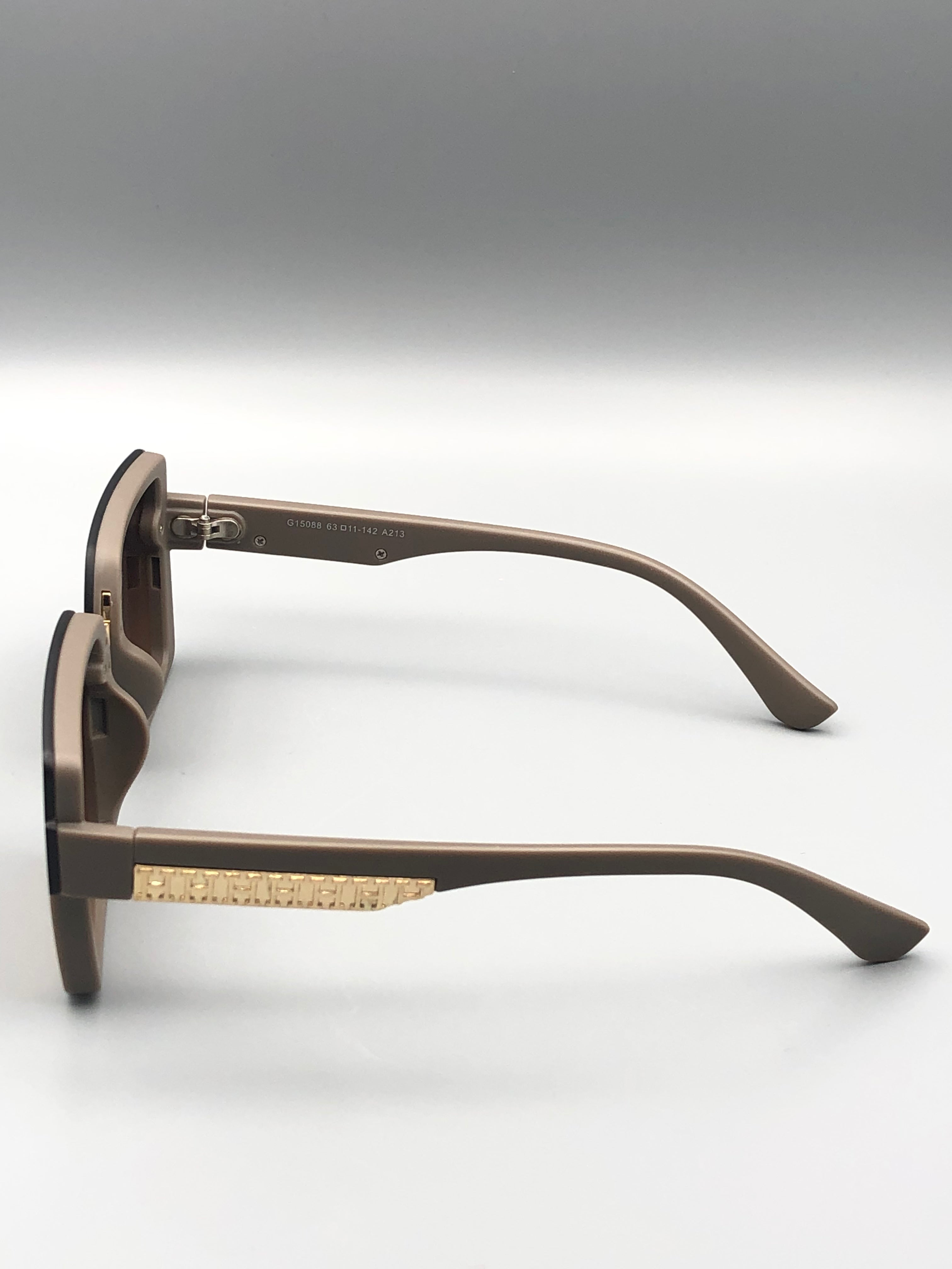 Elovris | Hermès Square Frame Glasses – Brown with Golden Temples ~Italian Job-Lotted Replicas | Élovris Luxury Eyewear