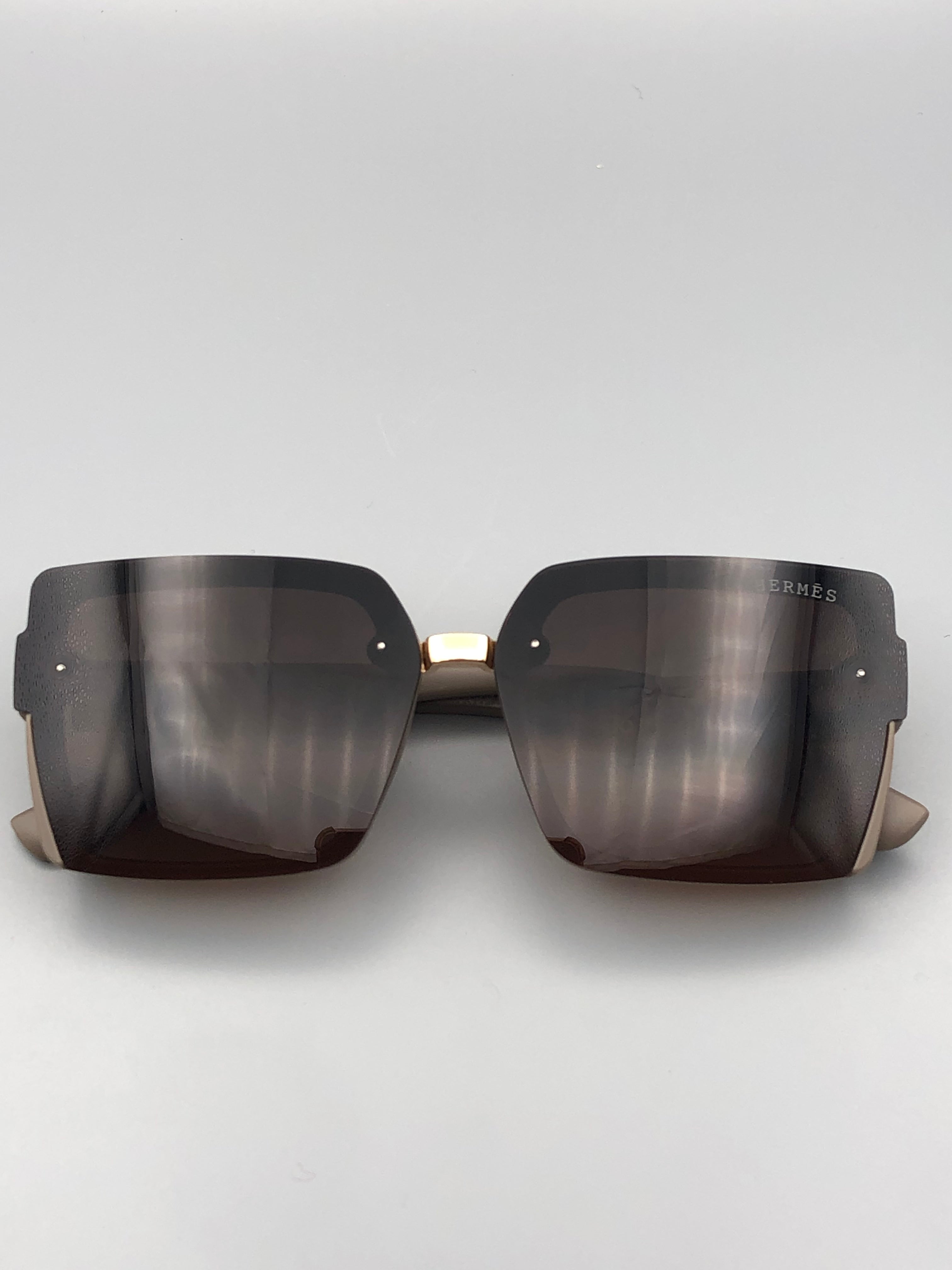 Elovris | Hermès Square Frame Glasses – Brown with Golden Temples ~Italian Job-Lotted Replicas | Élovris Luxury Eyewear