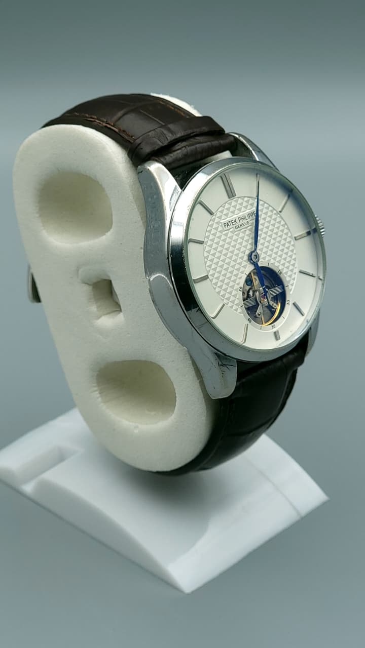 Elovris | Patek Philippe Open Heart Classic Brown Leather – AAA+ Premium Replica | Élovris ~ Same Like Original