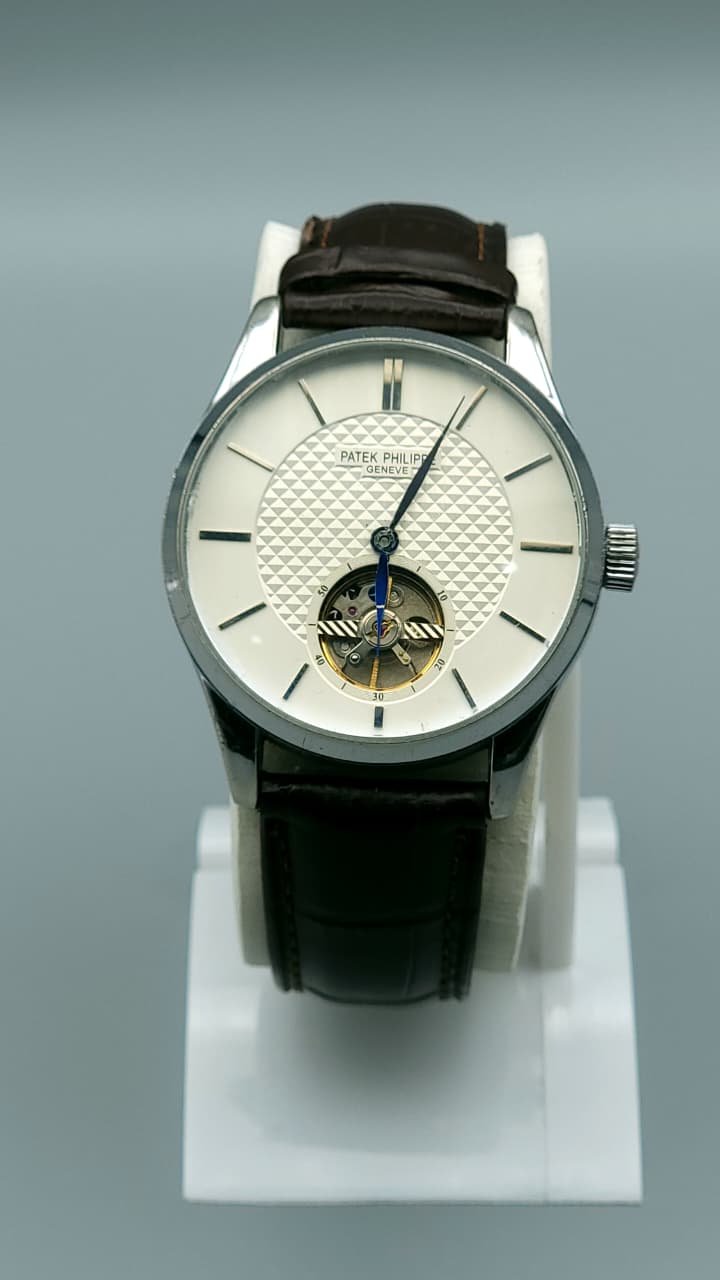 Elovris | Patek Philippe Open Heart Classic Brown Leather – AAA+ Premium Replica | Élovris ~ Same Like Original