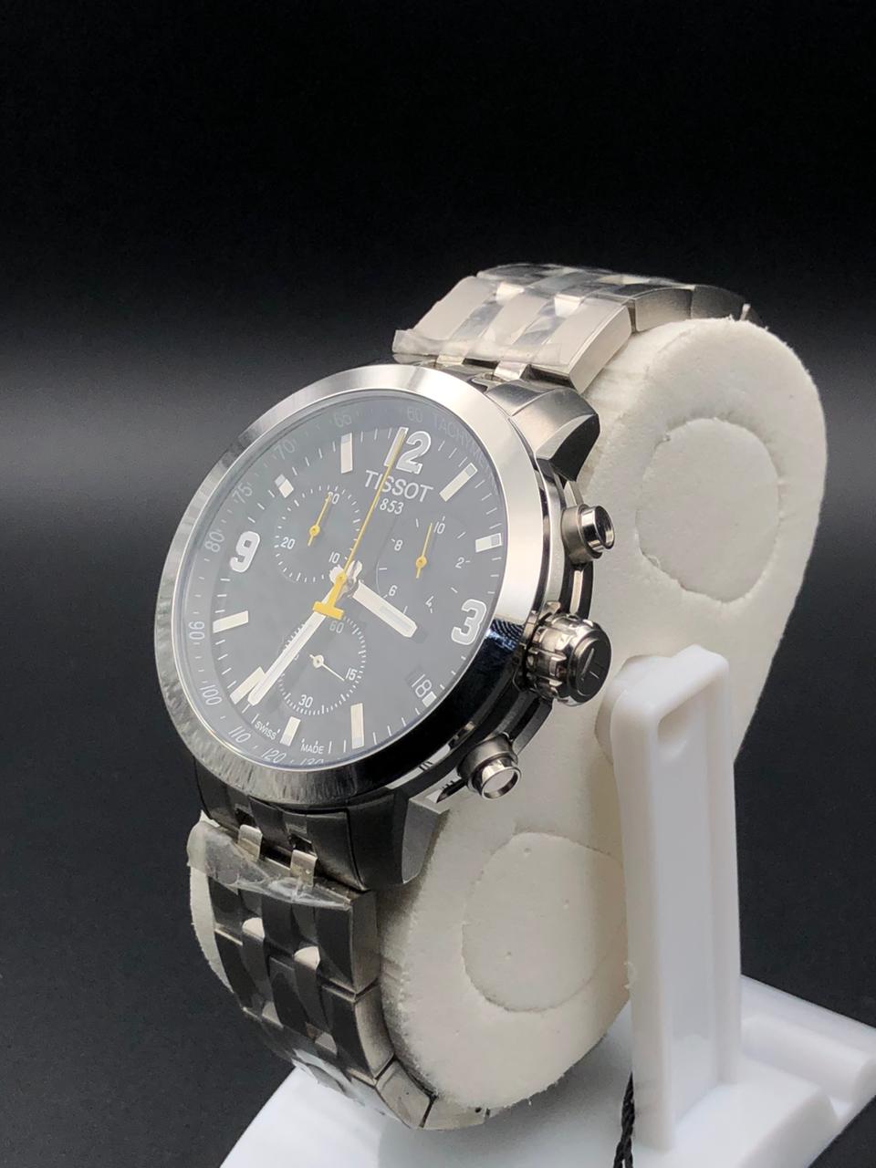 Elovris | Tissot Chronograph AAA+ Luxury Swiss Quartz Men’s Watch – Stainless Steel ~ Italiaan Job-Lotted Watch ~ Super Clone | Élovris Premium Watches