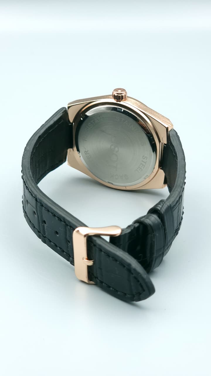 Elovris | Tissot PRX Quartz Watch – Black Dial with Black Genuine Leather Strap | Élovris Premium Watch