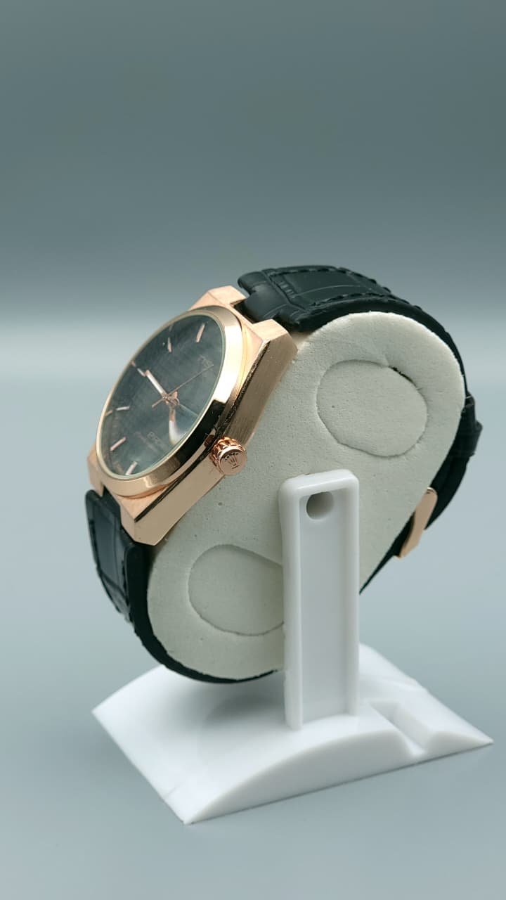 Elovris | Tissot PRX Quartz Watch – Black Dial with Black Genuine Leather Strap | Élovris Premium Watch