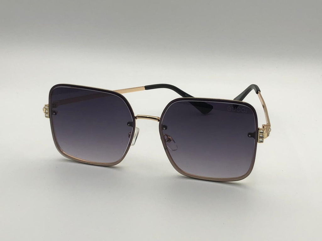 Gucci GG0817S Square Sunglasses – Italian-Made AAA Grade | Blue Gradient Lenses & Golden Frame