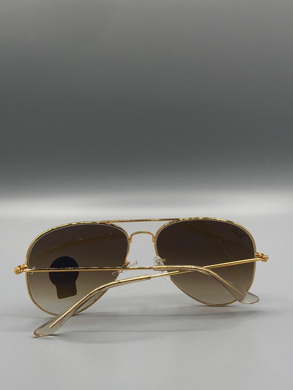 Ray-Ban BL3026 Gold Aviator – 1st Copy Brown Gradient UV Lenses | Élovris