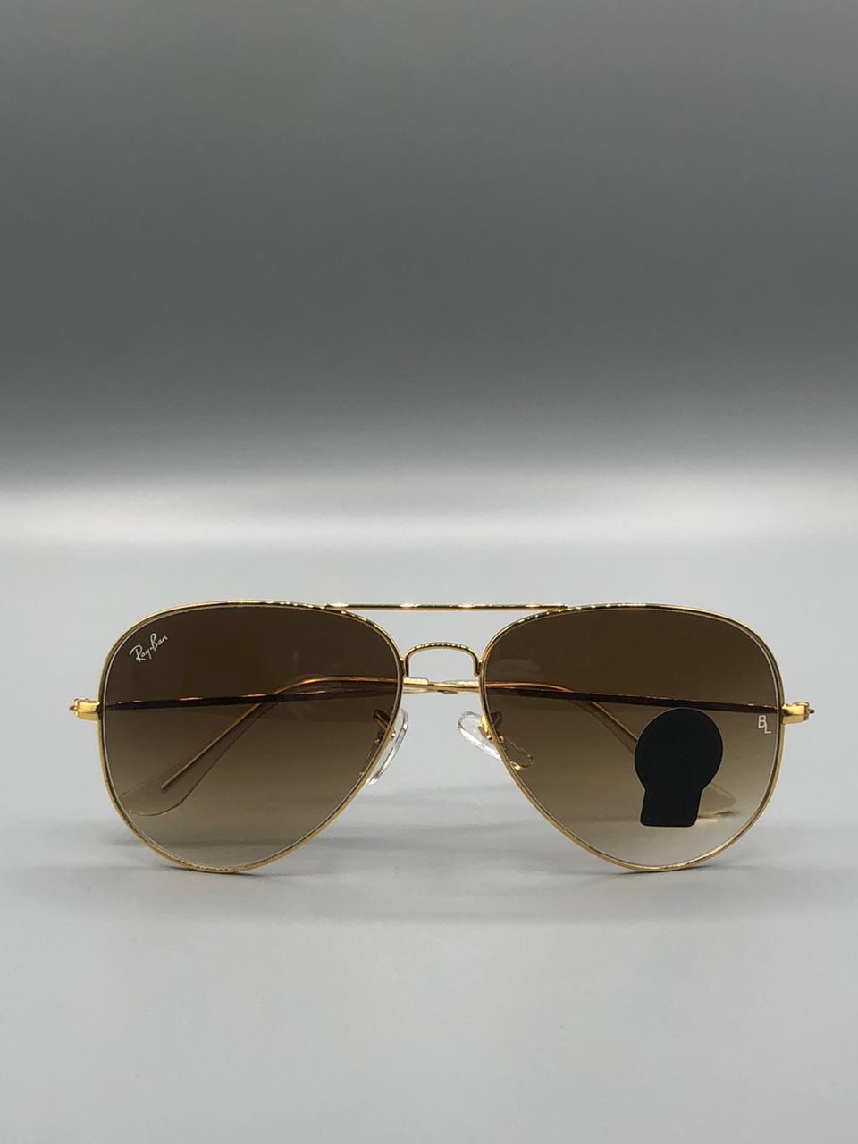 Ray-Ban BL3026 Gold Aviator – 1st Copy Brown Gradient UV Lenses | Élovris