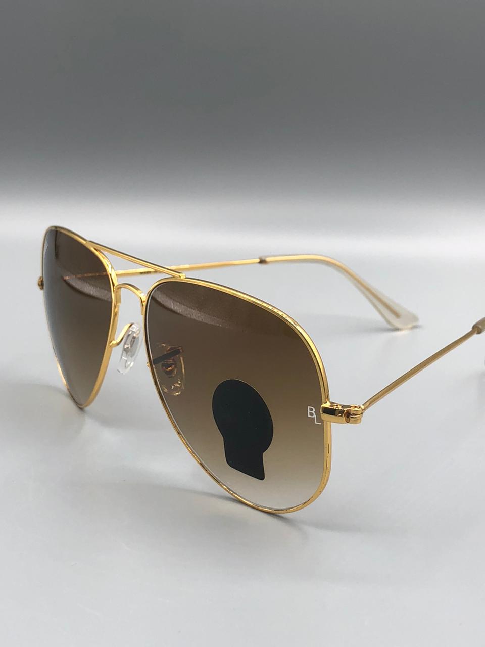 Ray-Ban BL3026 Gold Aviator – 1st Copy Brown Gradient UV Lenses | Élovris