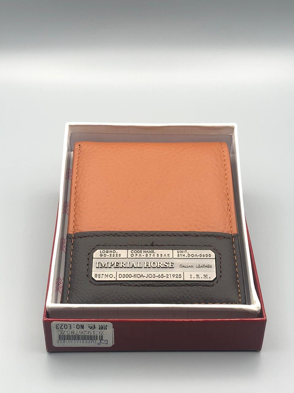 Elovris | Imperial Horse Genuine Leather Wallet – Camel Brown | Premium Men’s Wallet with Steel Brand Plate | Élovris Luxury Wallets