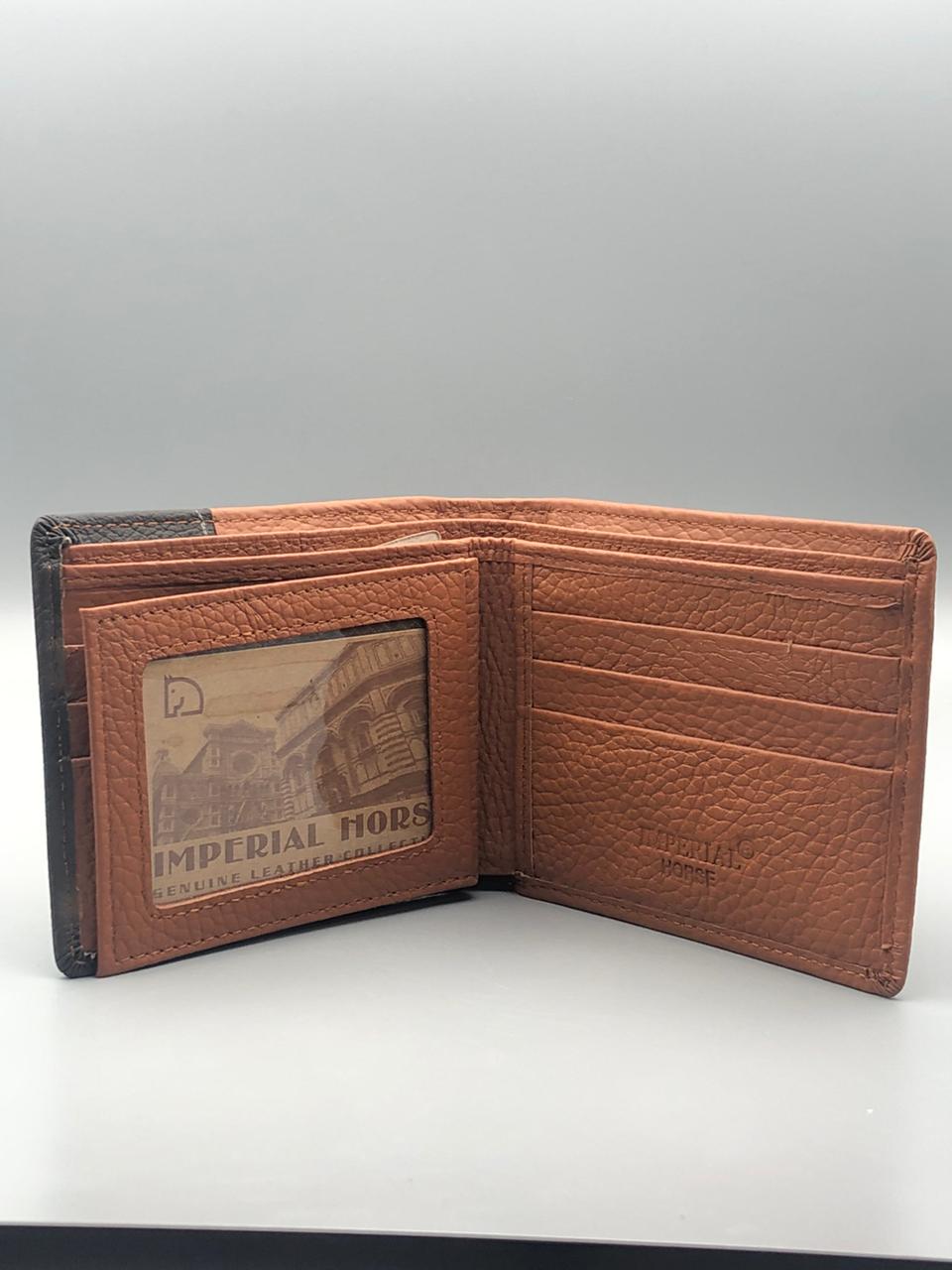 Elovris | Imperial Horse Genuine Leather Wallet – Camel Brown | Premium Men’s Wallet with Steel Brand Plate | Élovris Luxury Wallets