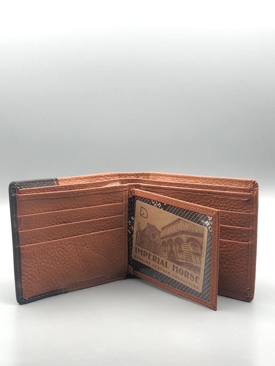 Elovris | Imperial Horse Genuine Leather Wallet – Camel Brown | Premium Men’s Wallet with Steel Brand Plate | Élovris Luxury Wallets