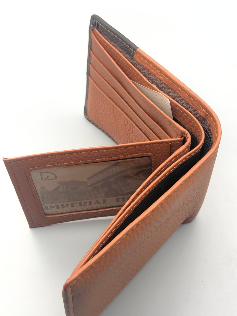 Elovris | Imperial Horse Genuine Leather Wallet – Camel Brown | Premium Men’s Wallet with Steel Brand Plate | Élovris Luxury Wallets