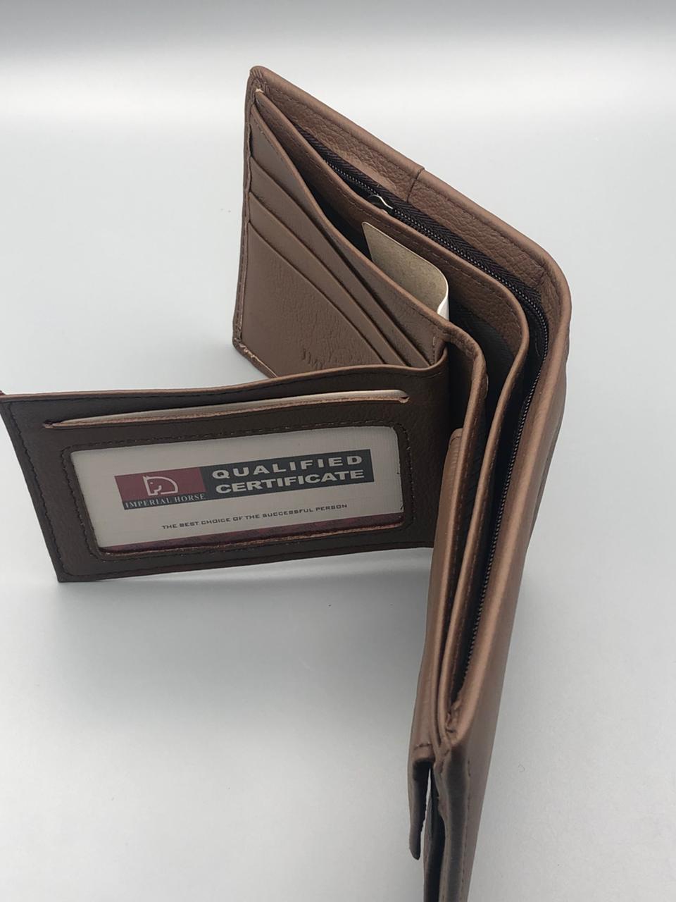 Elovris | Imperial Horse Camel Brown Genuine Leather Wallet for Men | Premium Original Job-Lotted Wallets | Élovris Luxury Wallets