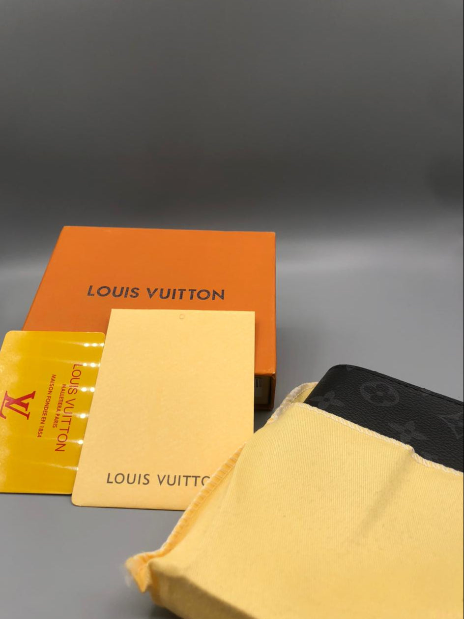 Elovris | Louis Vuitton Damier Graphite Black Wallet | Premium Leather AAA Super Clone – Élovris Job-Lotted Italian Crafted