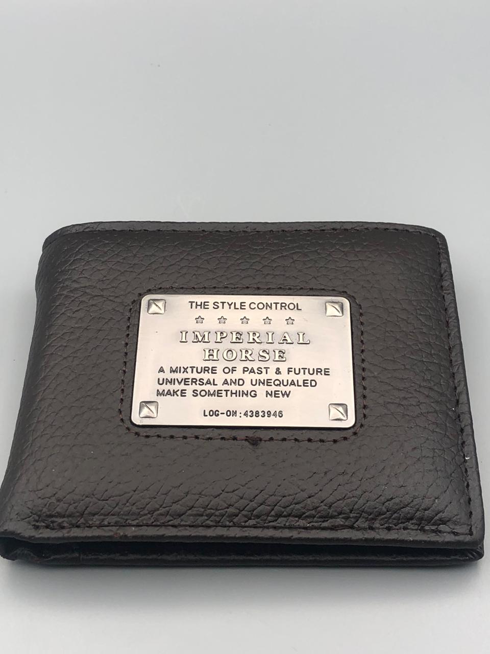 Elovris | Imperial Horse Black Genuine Leather Wallet | Steel Plate Edition | Premium Job-Lptted Men’s Wallets | Élovris Luxury Wallets