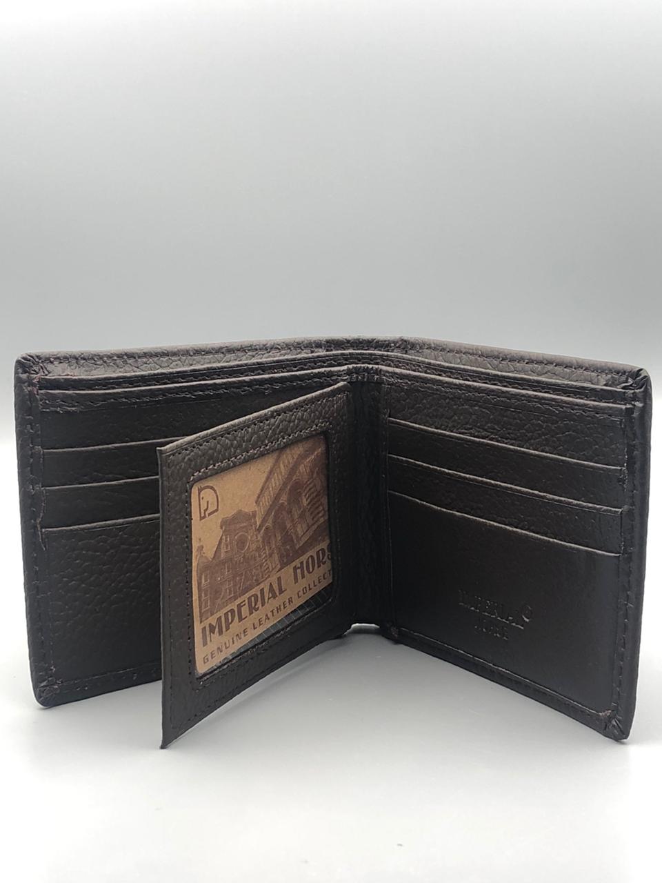 Elovris | Imperial Horse Black Genuine Leather Wallet | Steel Plate Edition | Premium Job-Lptted Men’s Wallets | Élovris Luxury Wallets